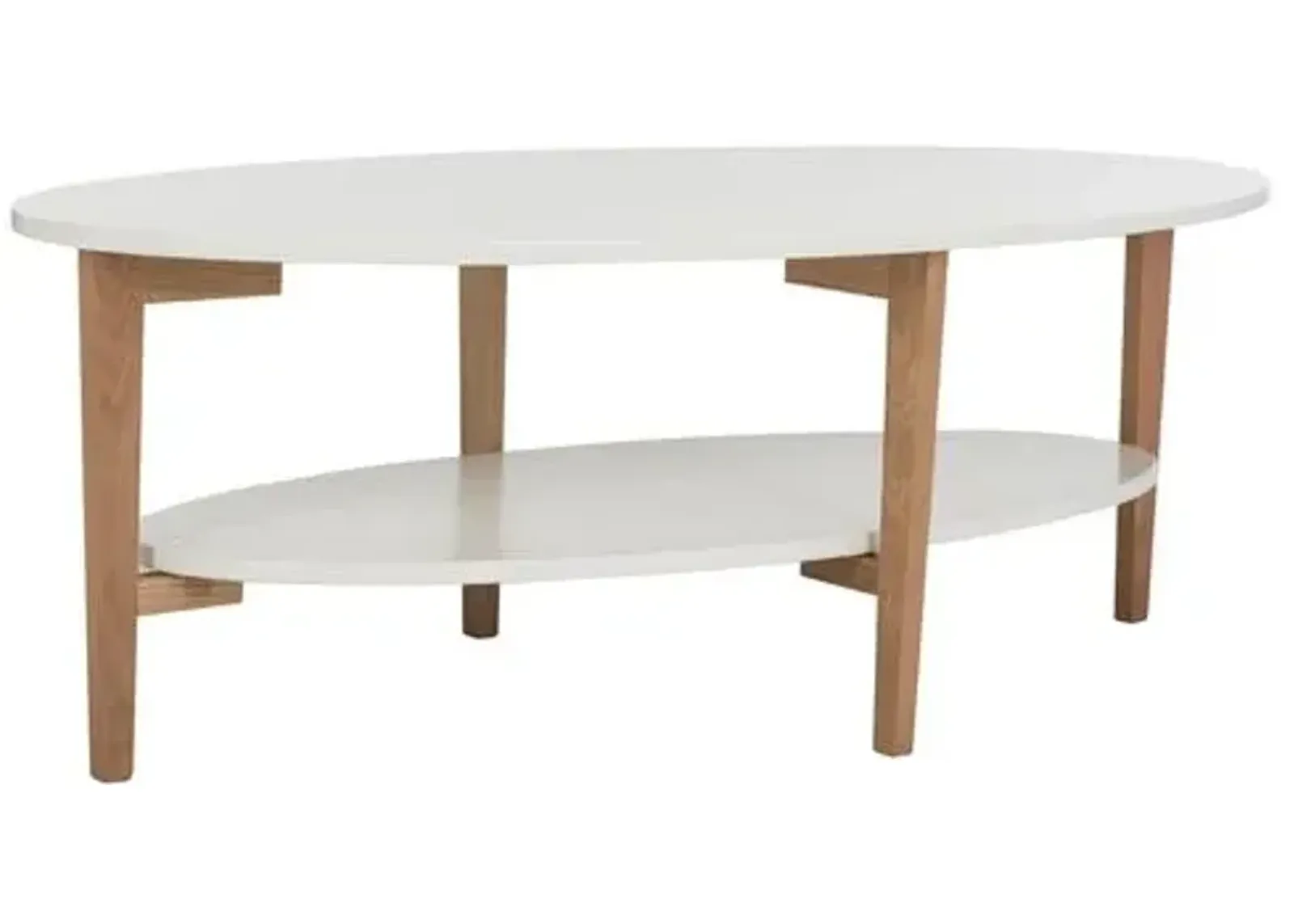 Mikel Oval Coffee Table - White