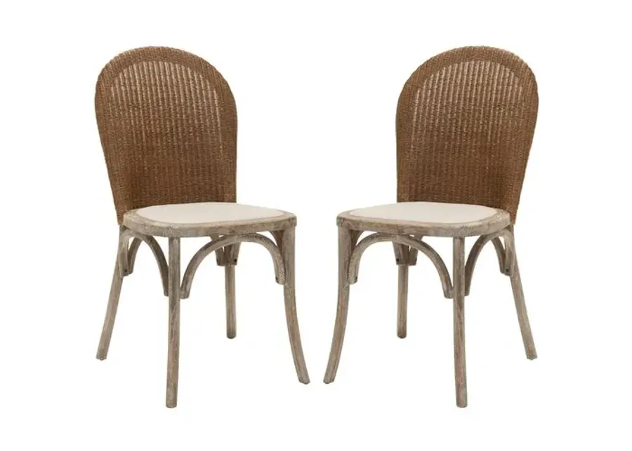 Set of 2 Beau Side Chairs - Beige Linen