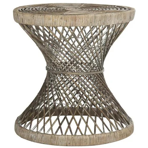 Malkin Side Table - Graywash - Beige