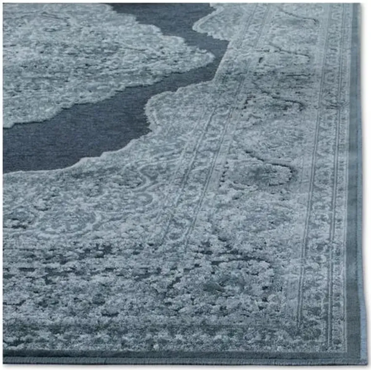 Joe Overdyed Rug - Blue/White - Blue