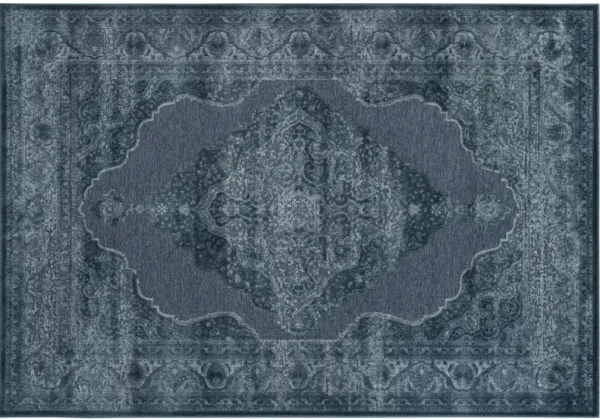 Joe Overdyed Rug - Blue/White - Blue
