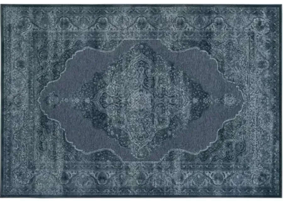 Joe Overdyed Rug - Blue/White - Blue