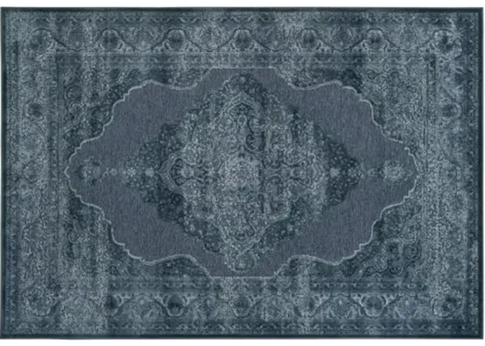 Joe Overdyed Rug - Blue/White - Blue