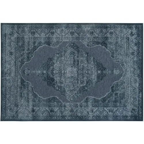 Joe Overdyed Rug - Blue/White - Blue