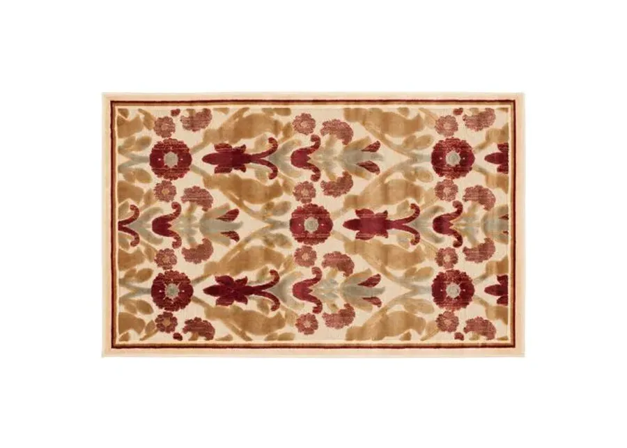 Dillon Rug - Red - Beige - Beige