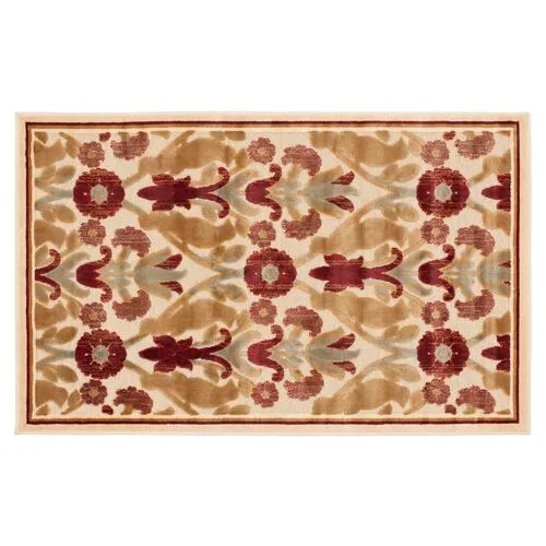 Dillon Rug - Red - Beige - Beige