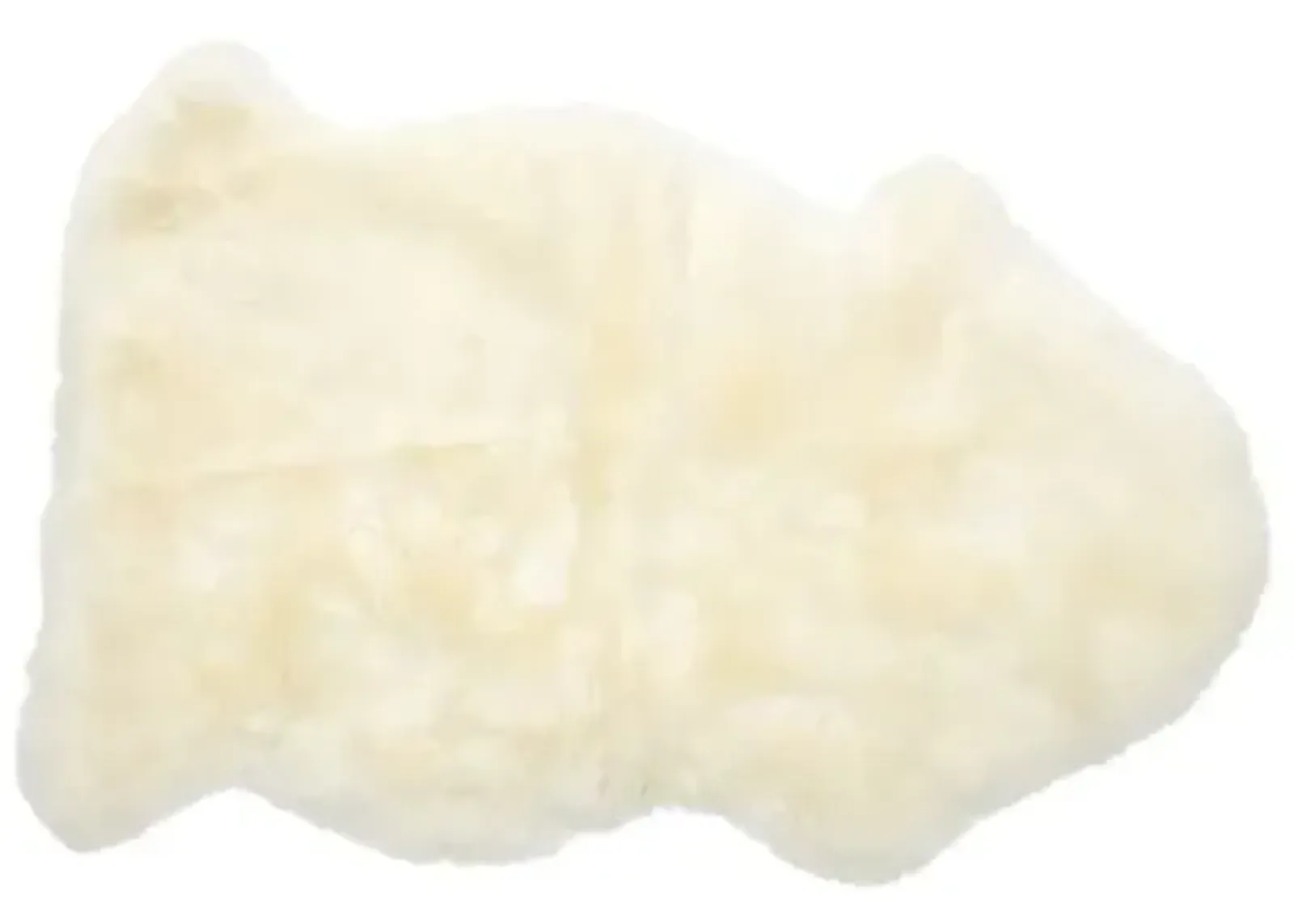 2'x3' Sheepskin Rug - Natural - Ivory - Ivory