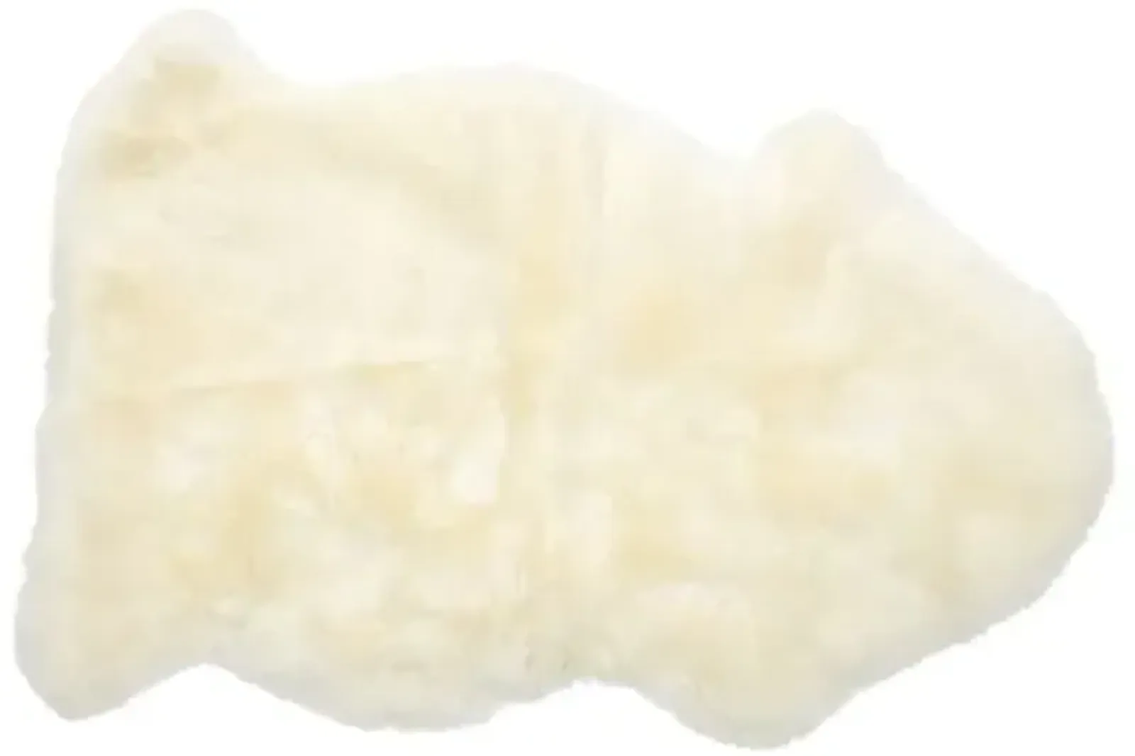 2'x3' Sheepskin Rug - Natural - Ivory - Ivory