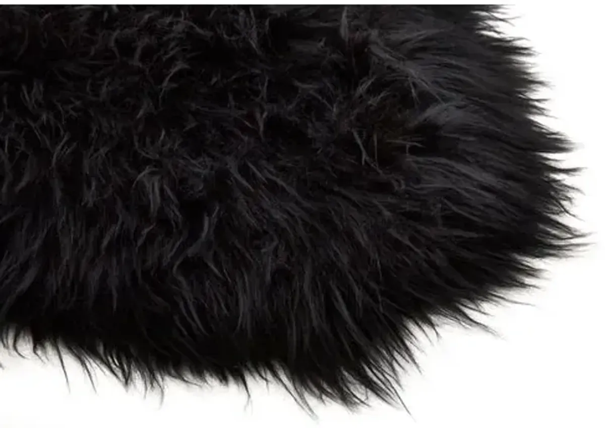 Sheepskin Rug - Black - natural - Black