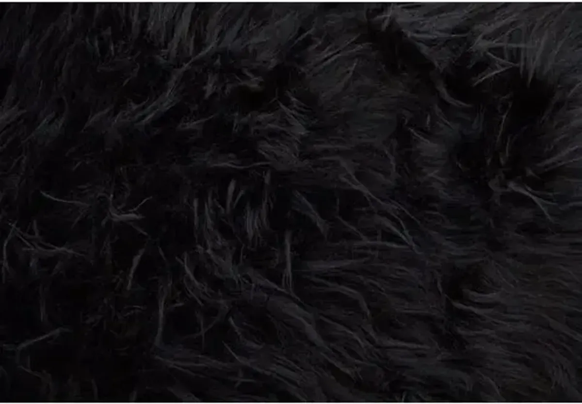 Sheepskin Rug - Black - natural - Black