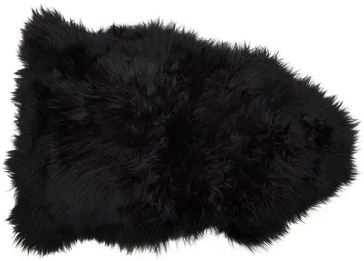 Sheepskin Rug - Black - natural - Black