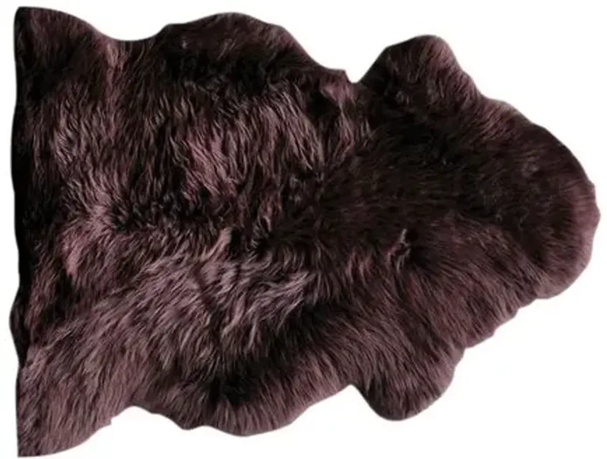 Sheepskin Rug - Chocolate - natural - Black - Black