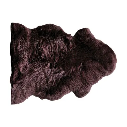 Sheepskin Rug - Chocolate - natural - Black - Black