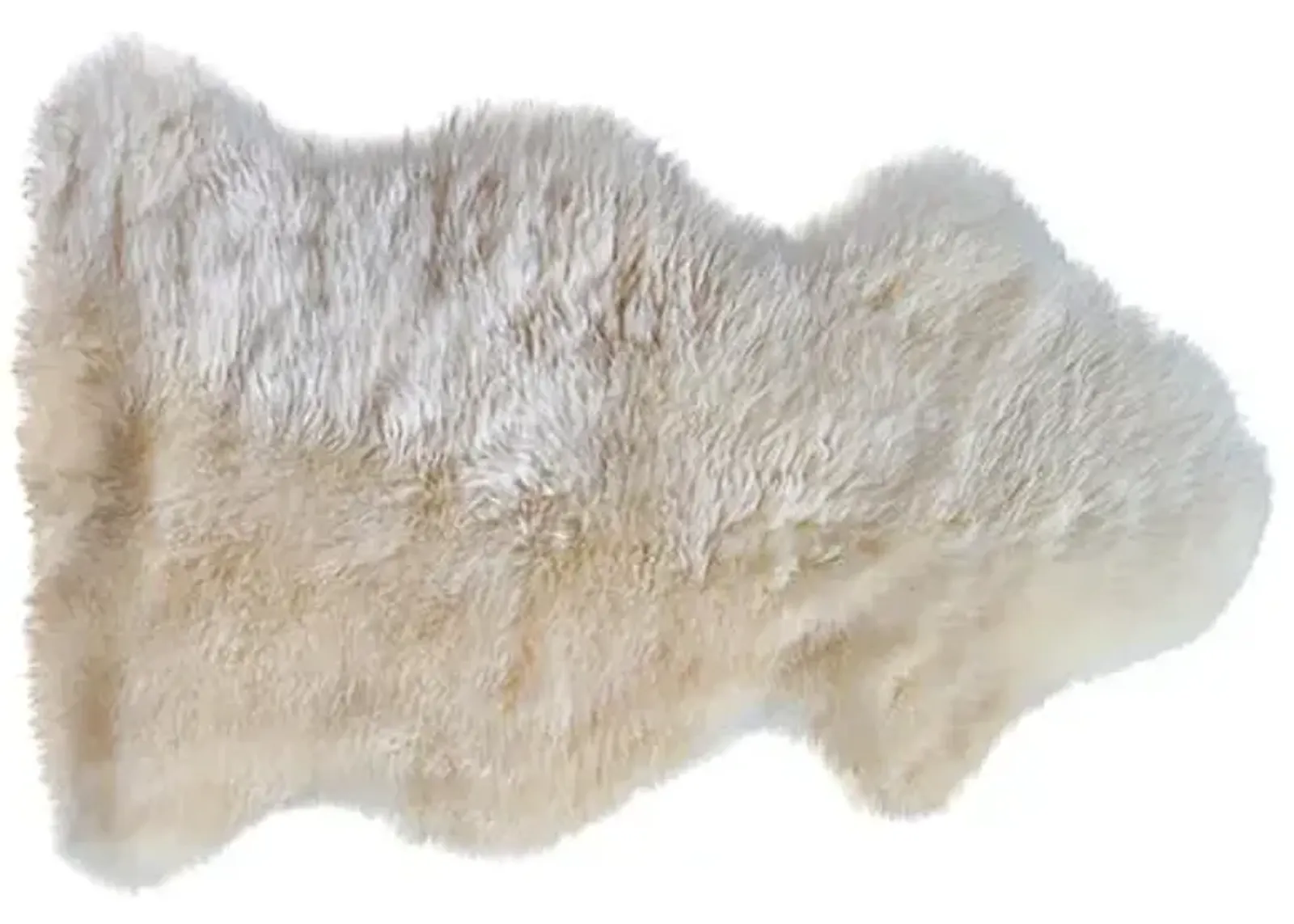 2'x3' Wellington Sheepskin Rug - Ivory - natural - Ivory