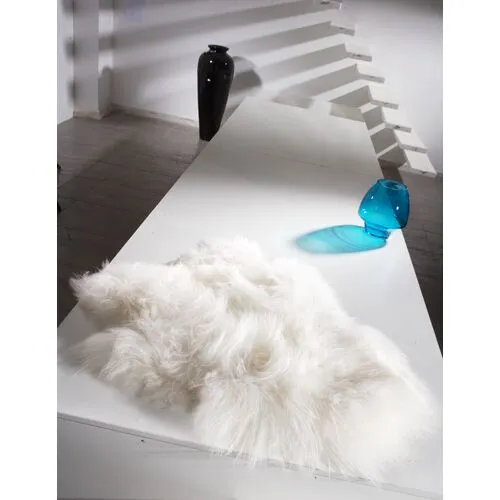 2'x3' Icelandic Sheepskin Rug - Natural - White - White