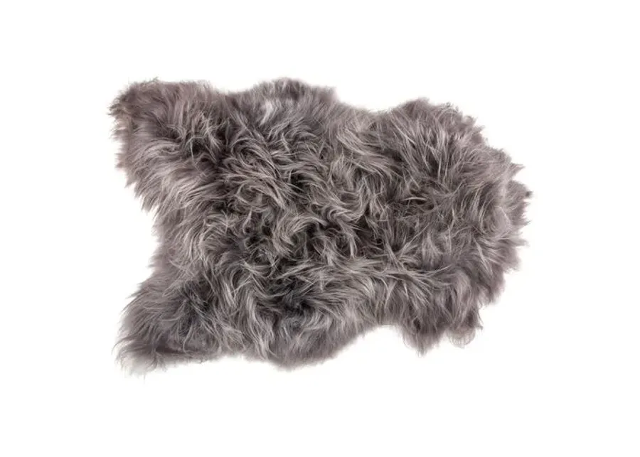 2'x3' Icelandic Long-Haired Sheepskin - natural - Gray