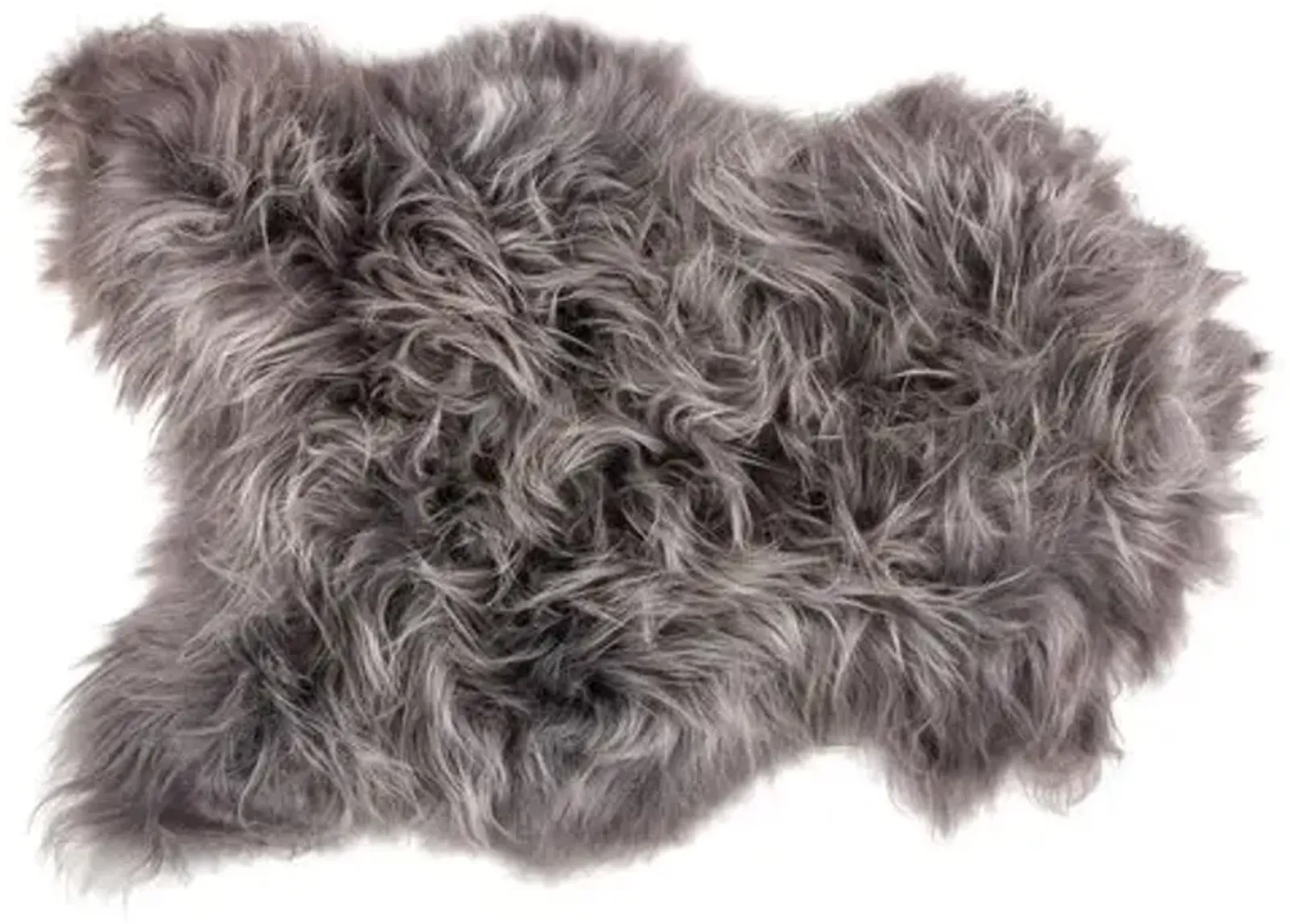 2'x3' Icelandic Long-Haired Sheepskin - natural - Gray