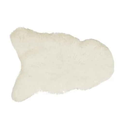 2'x3' Icelandic Sheepskin Rug - White - natural - White