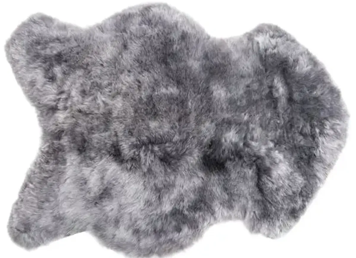 2'x3' Icelandic Sheepskin Rug - Gray - natural - Gray