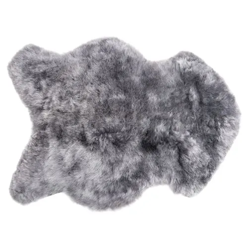 2'x3' Icelandic Sheepskin Rug - Gray - natural - Gray