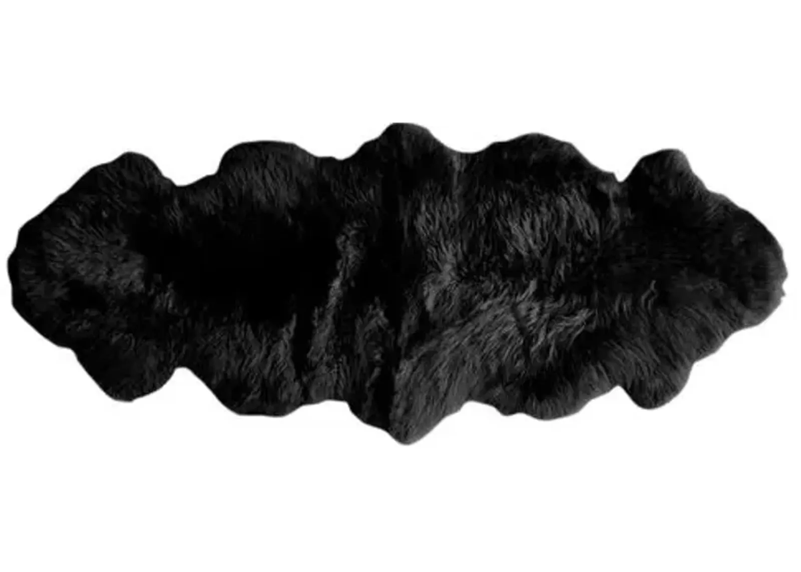 Sheepskin Rug - Black - natural - Black