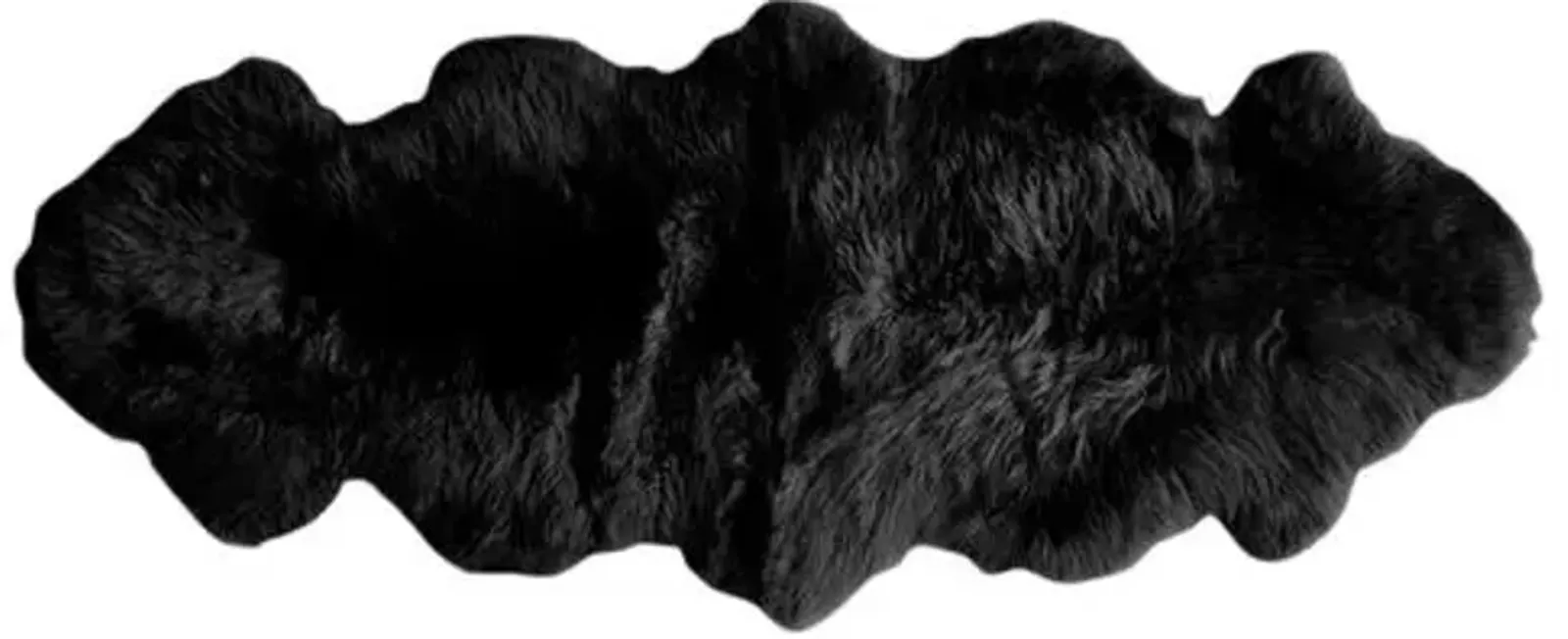 Sheepskin Rug - Black - natural - Black