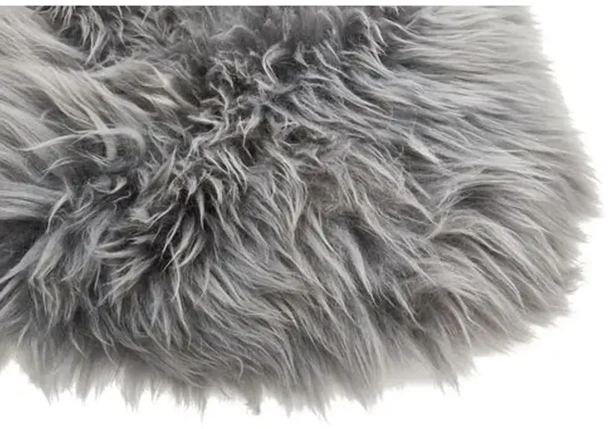 Sheepskin Rug - Gray - natural - Gray