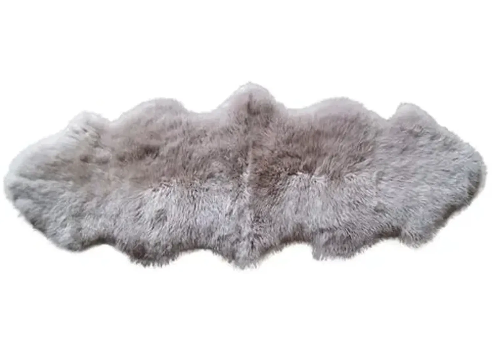 2'x6' Abella Sheepskin Rug - Taupe - natural - Gray - Gray