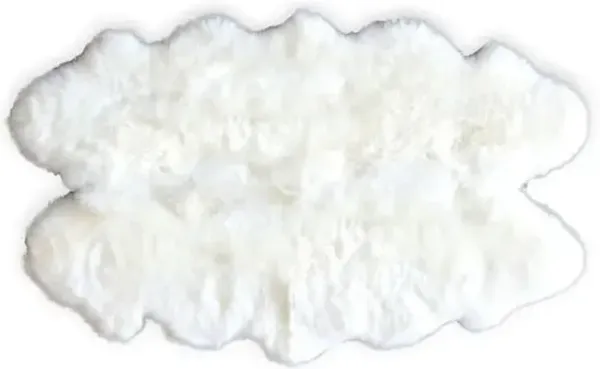 4'x6' Wellington Sheepskin - Ivory - natural - White