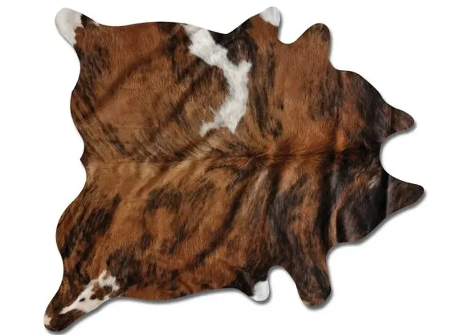 6'x7' Lulu Hide - Brindle - natural - Handcrafted - Brown