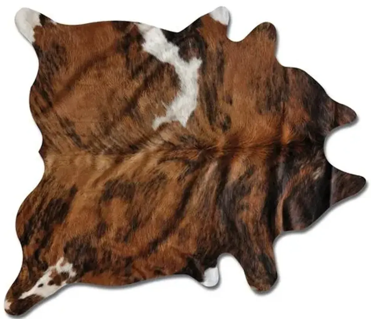 6'x7' Lulu Hide - Brindle - natural - Handcrafted - Brown