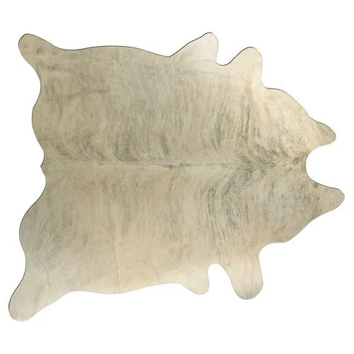 6'x7' Kobe Hide Rug - Light Brindle - natural - Beige - Beige