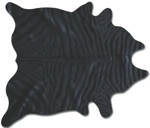 6'x7' Zebra Print Hide, Black
