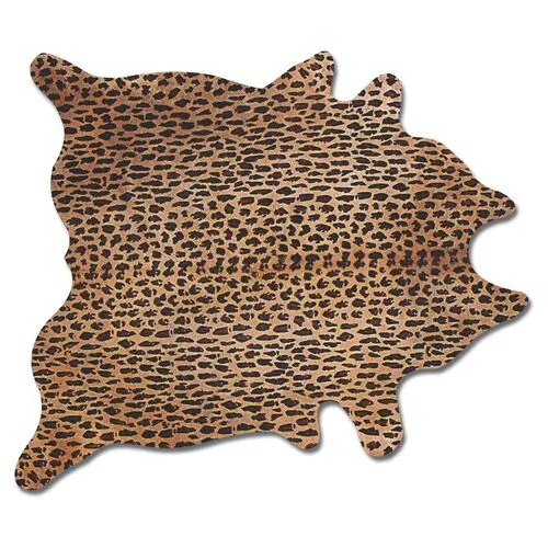 6'x7' Cheetah Print Hide Rug - Brown - natural - Brown