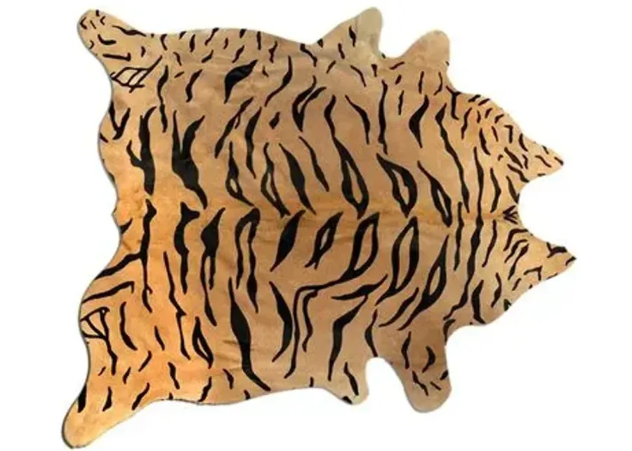 6'x7' Tiger Hide - Chocolate/Natural - Brown