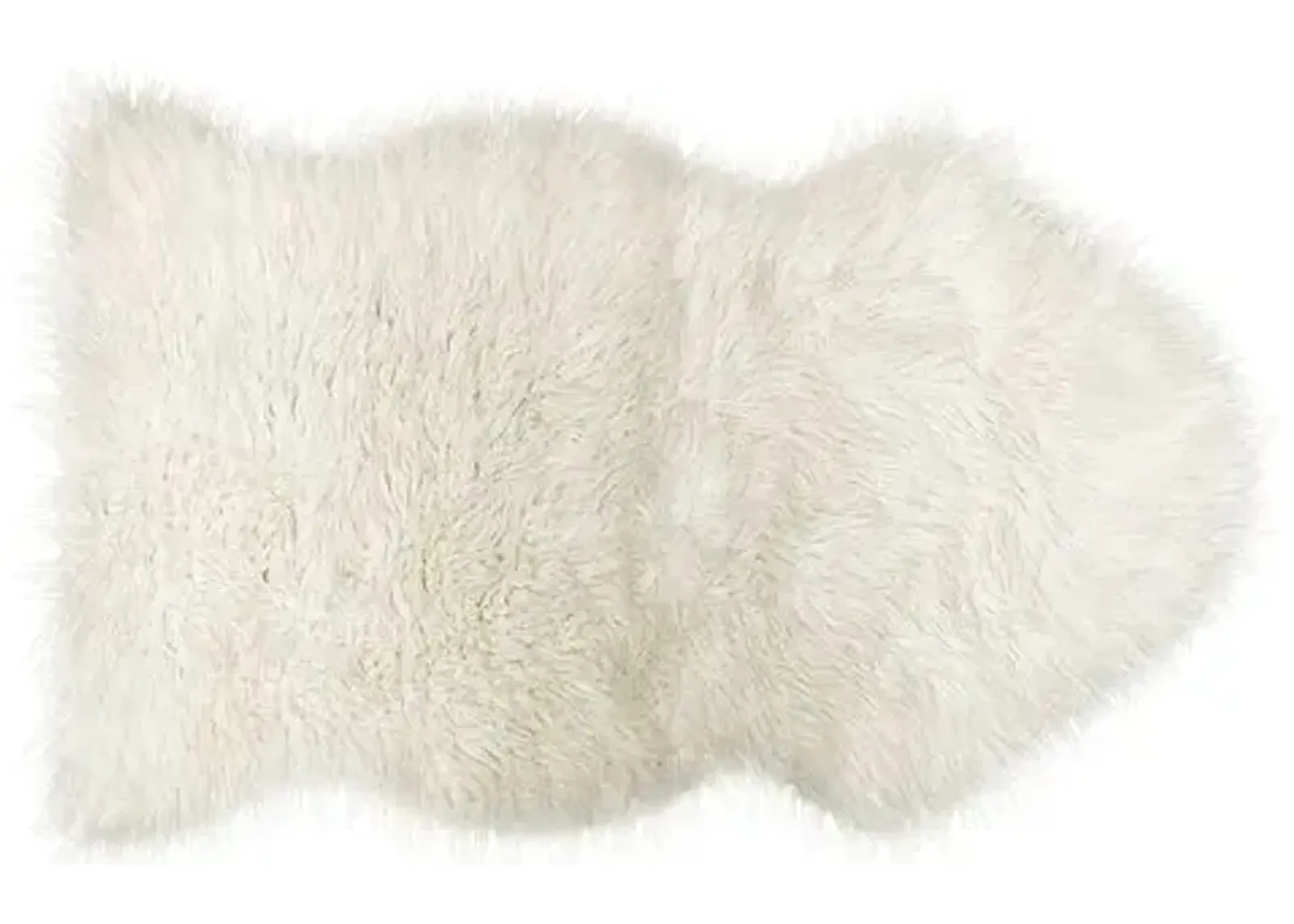 2'x3' Gordon Faux Sheepskin Rug - White - White