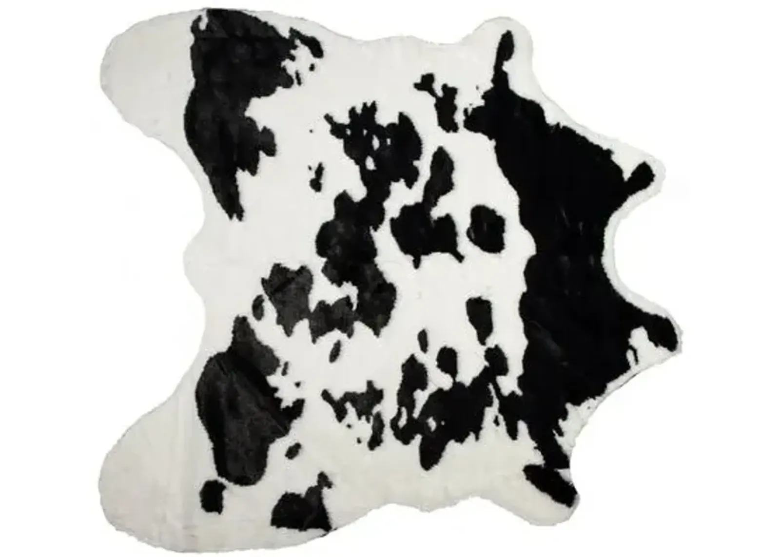 Faux Hide Rug - Sugarland Black/White - Black