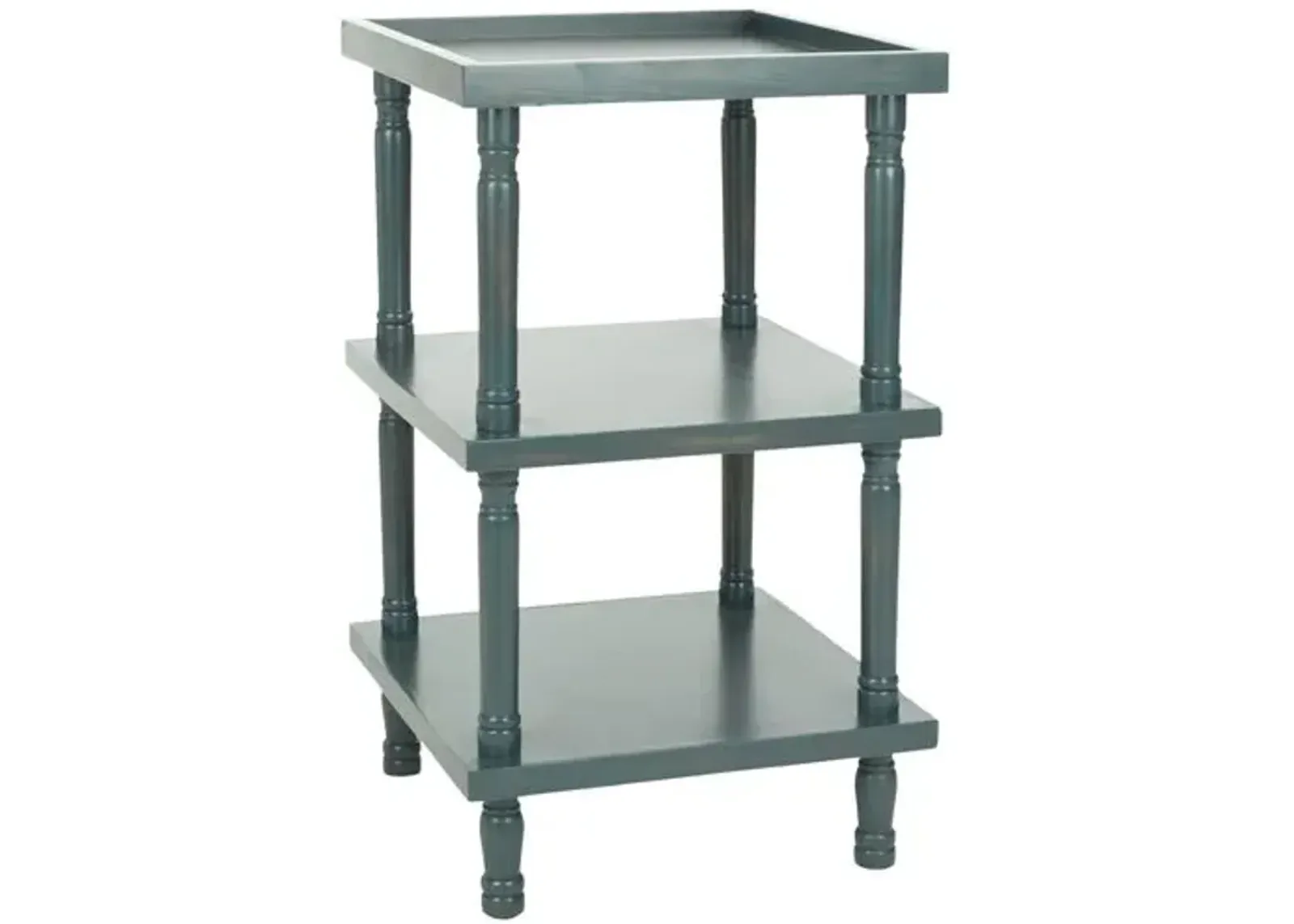 Phineas Side Table - Distressed Teal - Blue