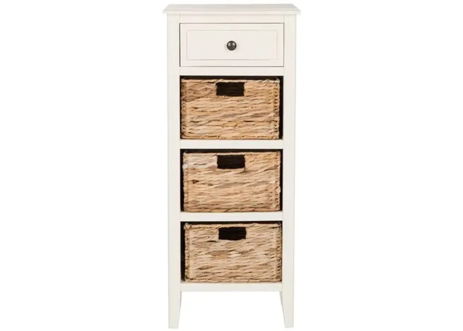 Michaela Side Table - Distressed White - Ivory