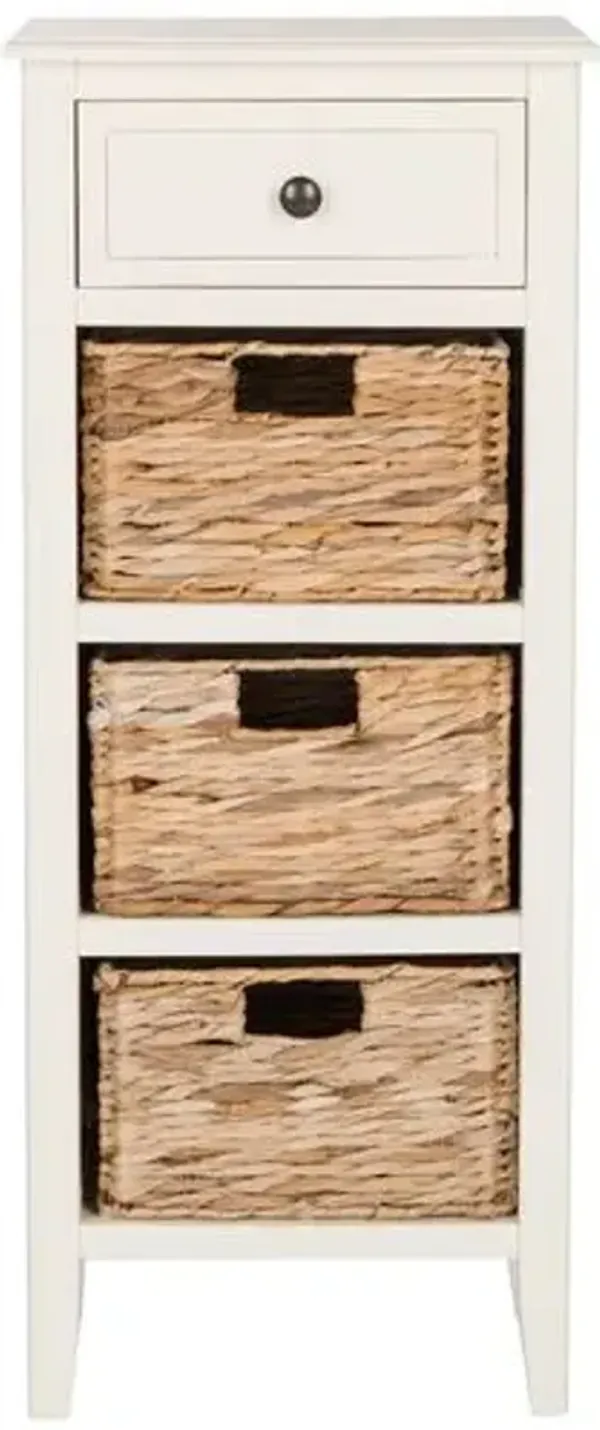 Michaela Side Table - Distressed White