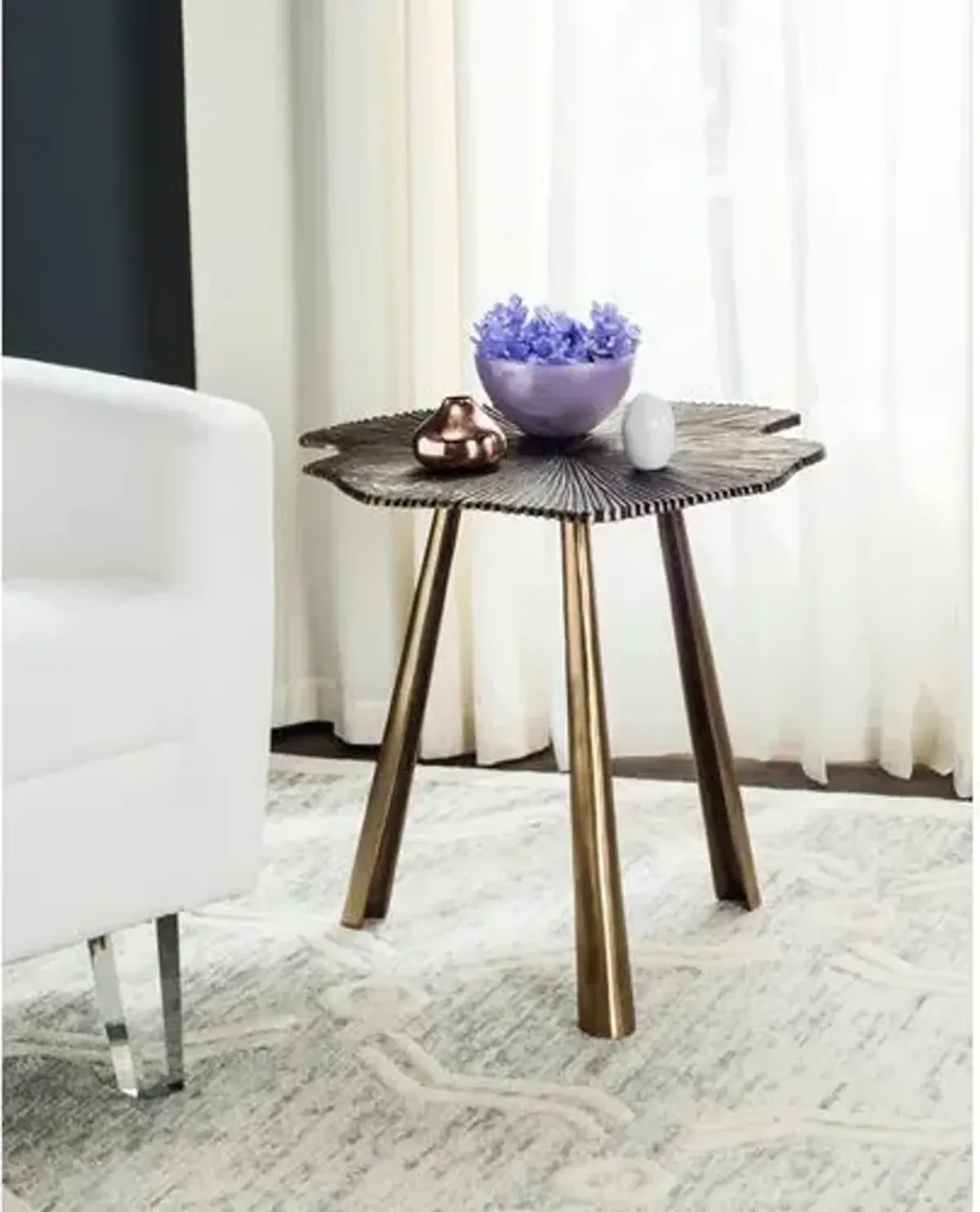 Portia Side Table - Brass - Gold