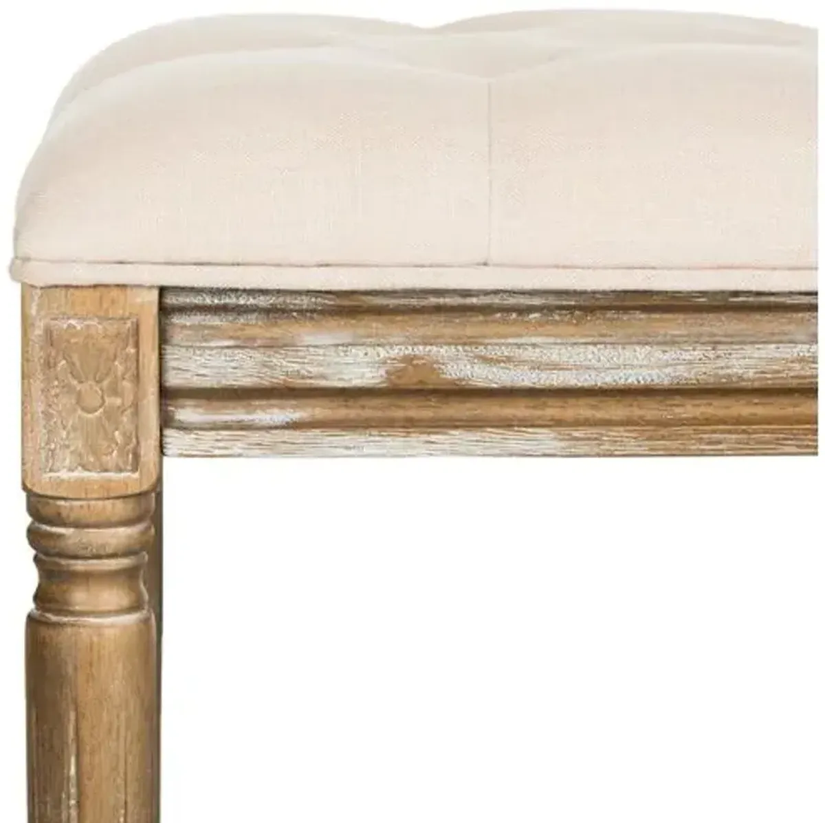 Rocha Tufted Bench - Beige Linen