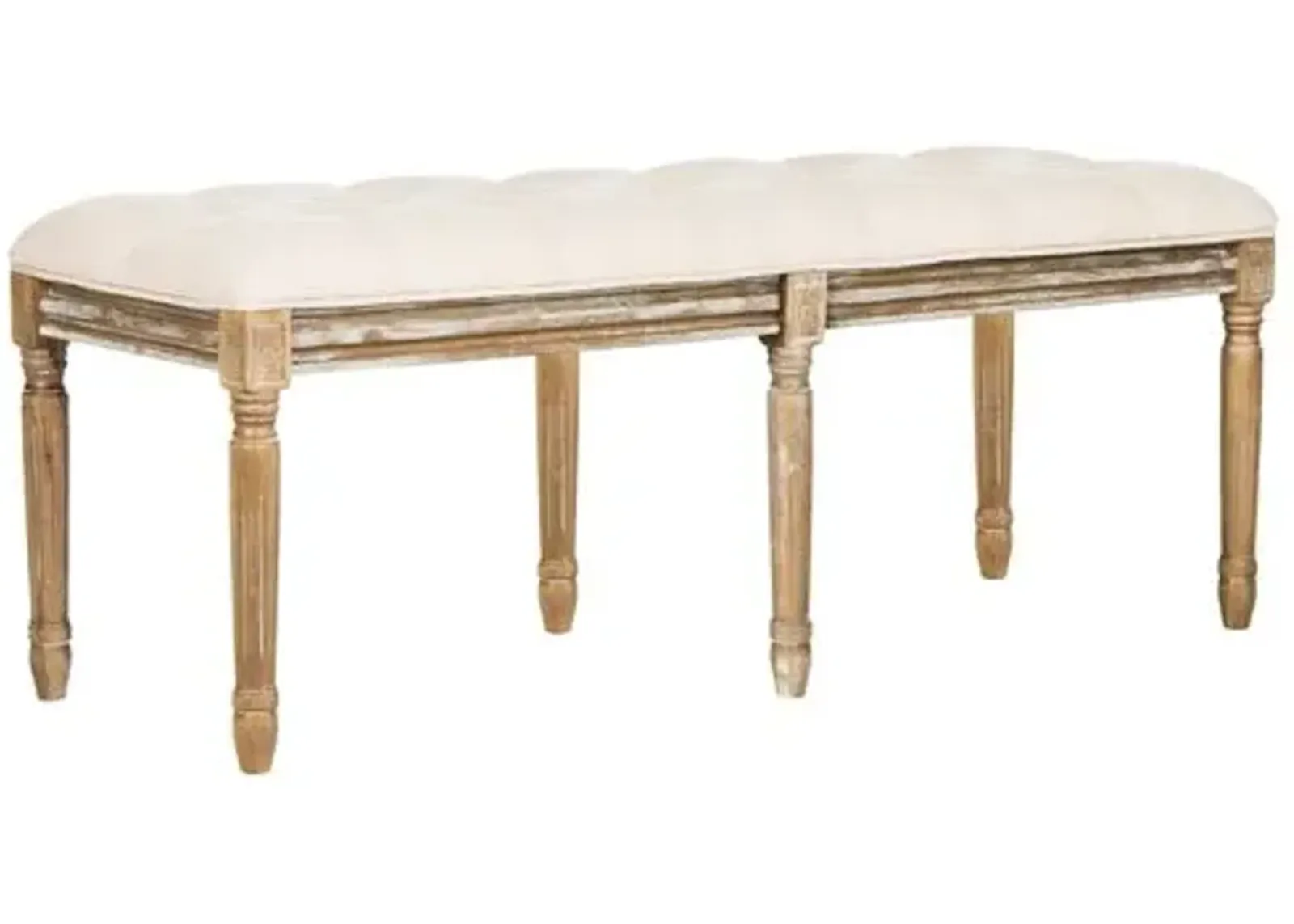 Rocha Tufted Bench - Beige Linen