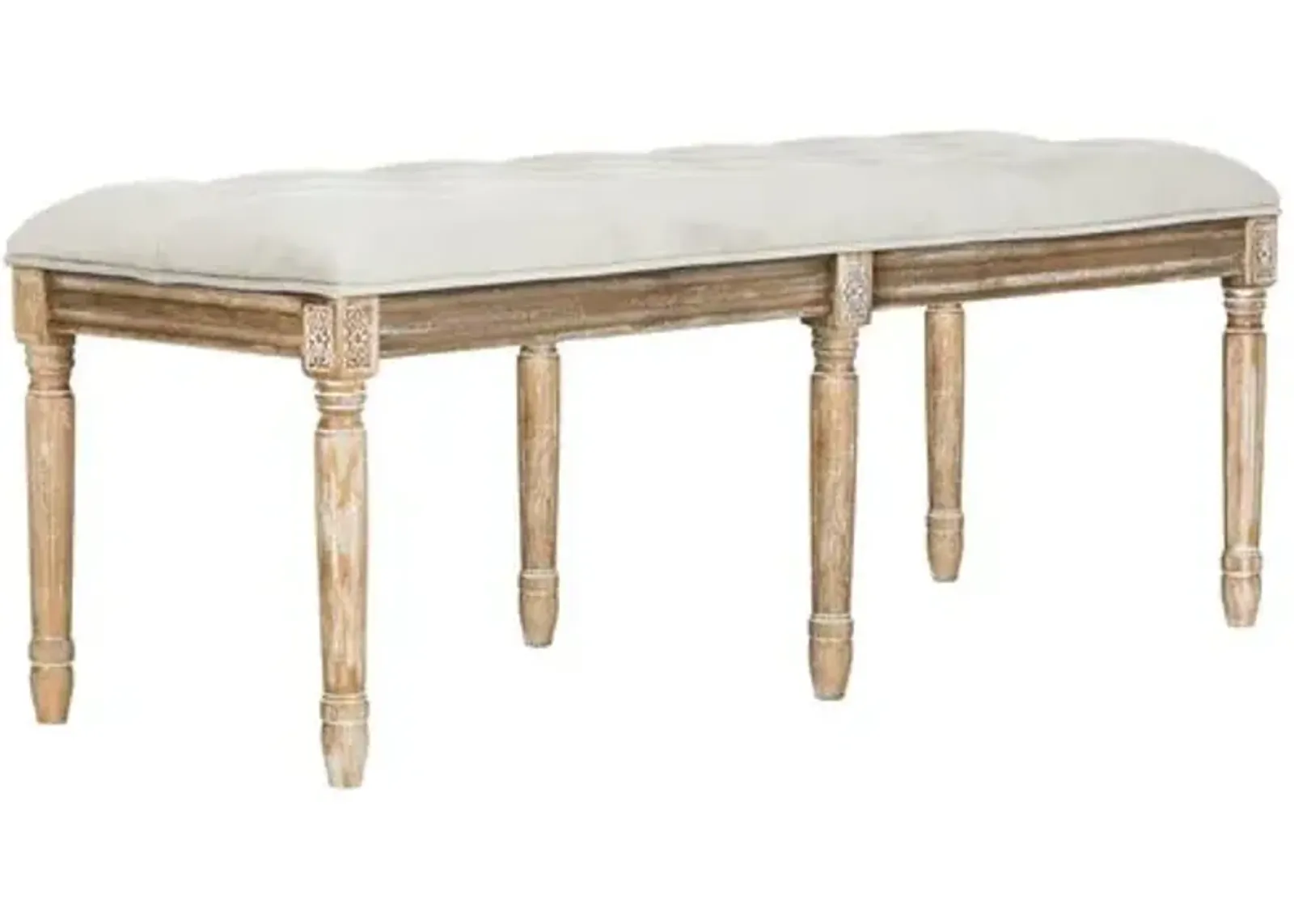 Rocha Tufted Bench - Gray Velvet