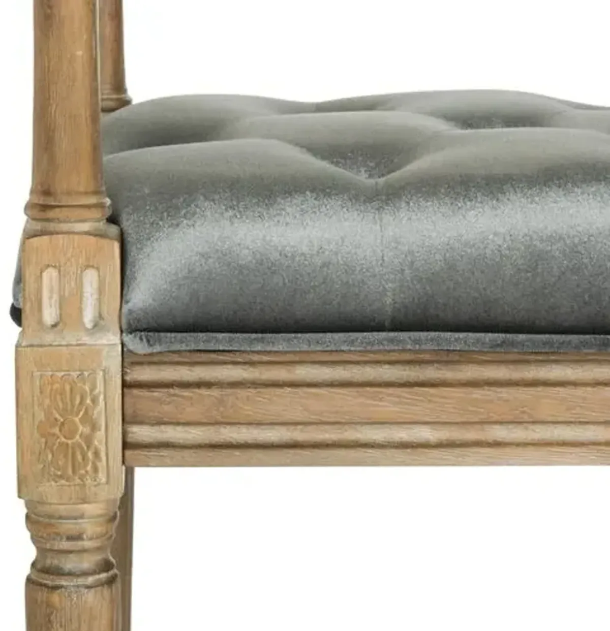 Leilani Bench - Gray Velvet