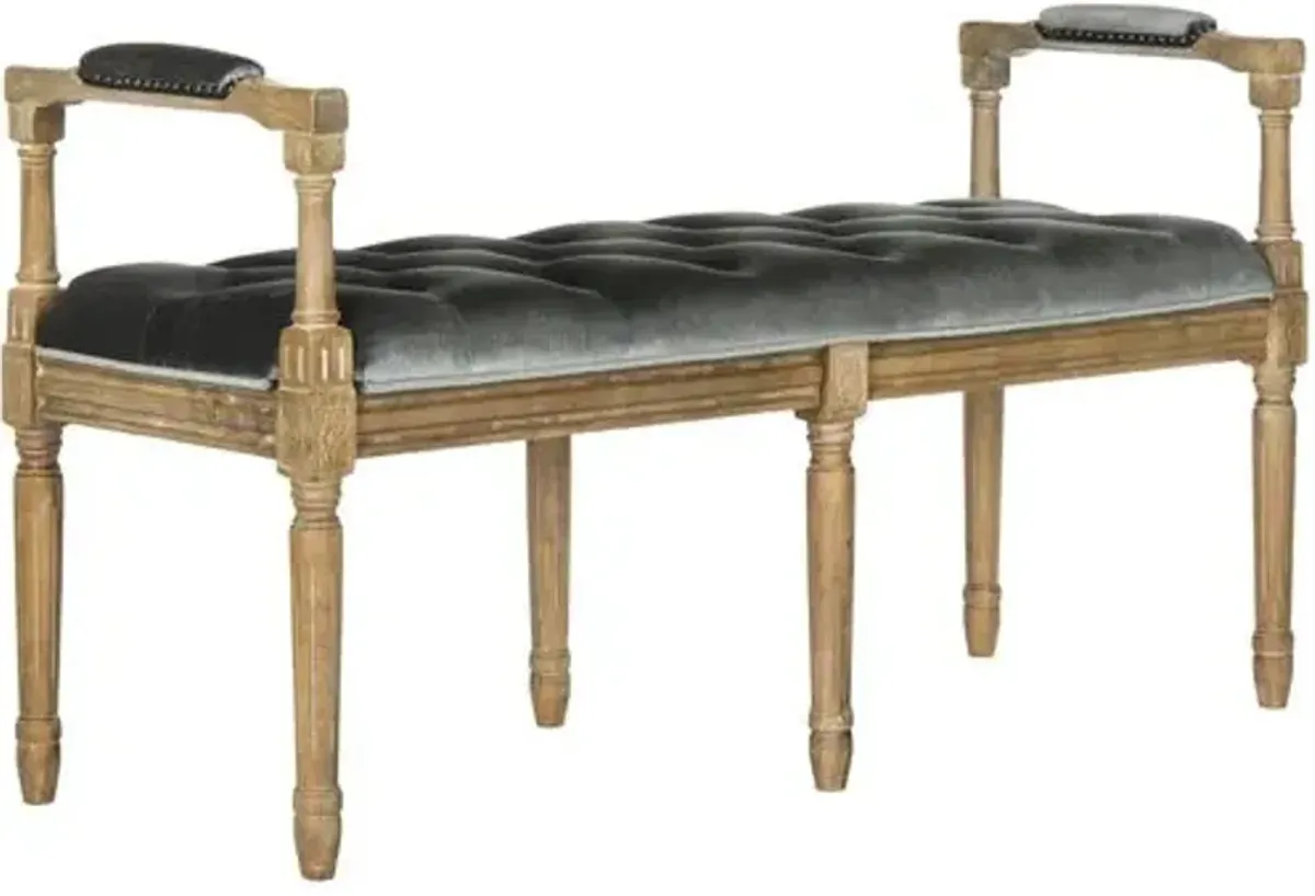 Leilani Bench - Gray Velvet