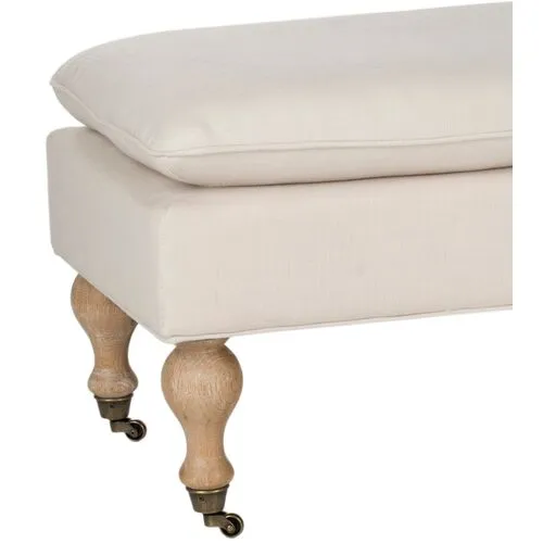 Nikolette Pillow-Top Bench - Cream