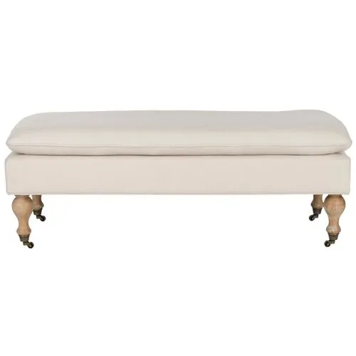 Nikolette Pillow-Top Bench - Cream