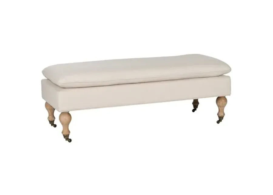 Nikolette Pillow-Top Bench - Cream