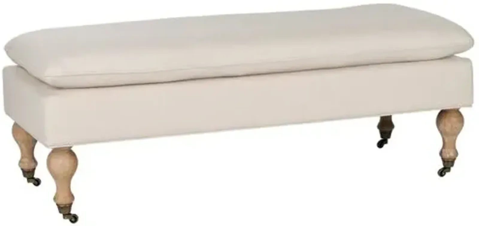 Nikolette Pillow-Top Bench - Cream